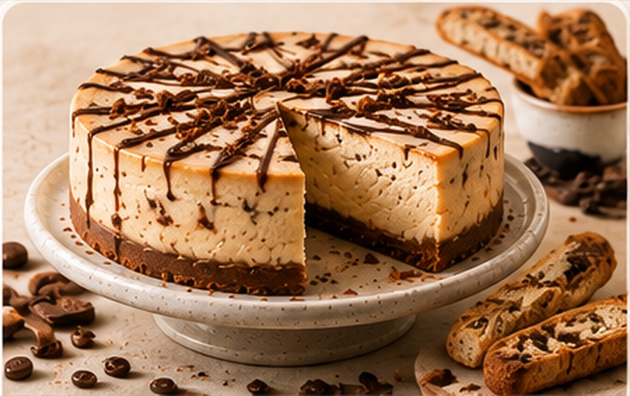 Espresso Biscotti cheesecake